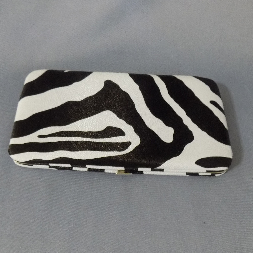 black and white zebra wallet